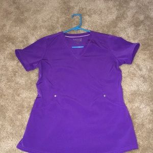 Beyond Scrubs XS purple scrub top